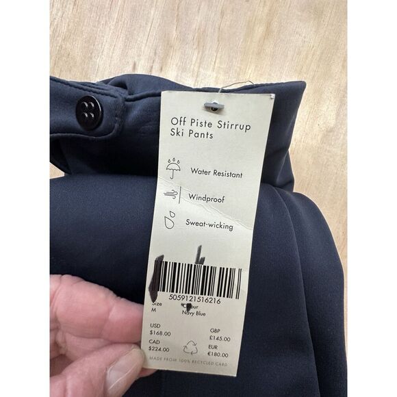 Sweaty Betty Off Piste Stirrup Ski Pants Sz M Blue NWTs $168 Wind proof - Picture 5 of 5